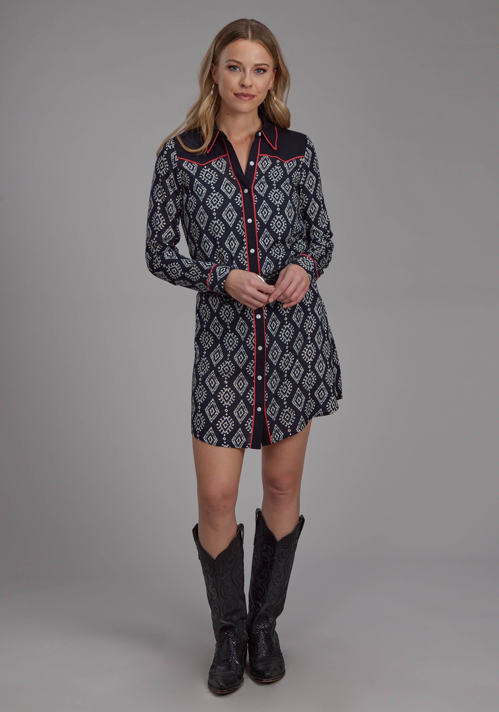 Roper - Womens Long Sleeve Shirt Dress