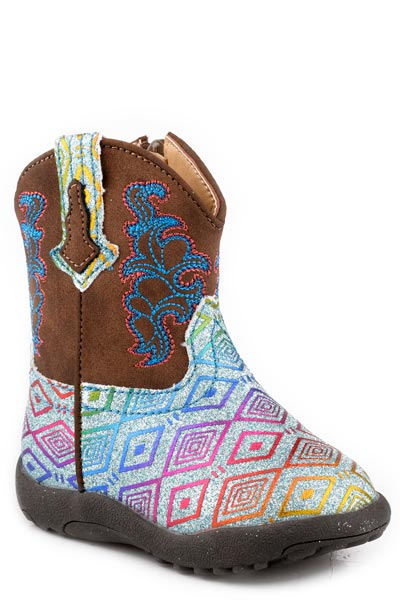 INFANTS GIRLS BROWN SHAFT WITH WESTERN STITCH