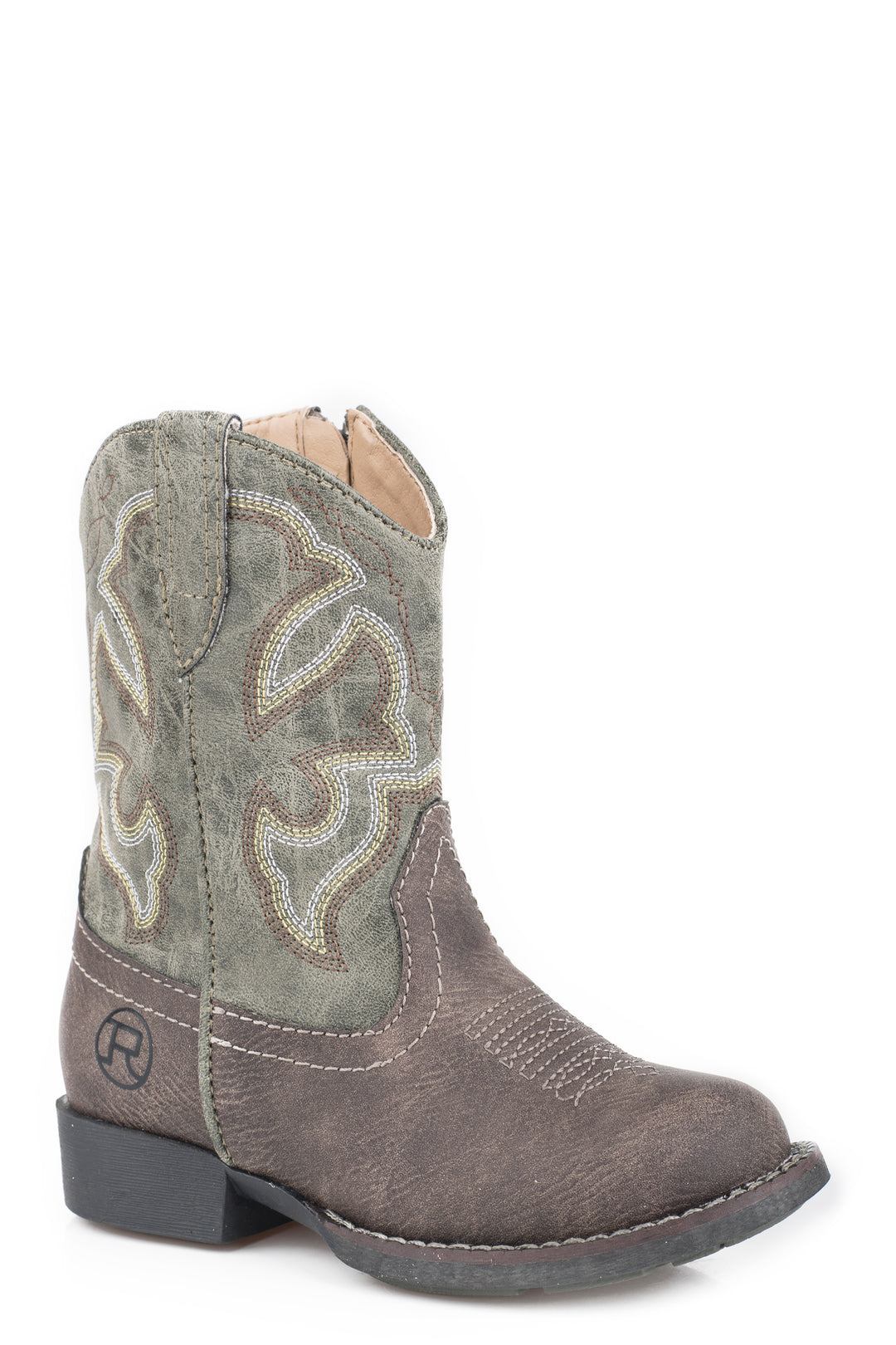 BOYS TODDLER BROWN VAMP WITH GREEN SHAFT