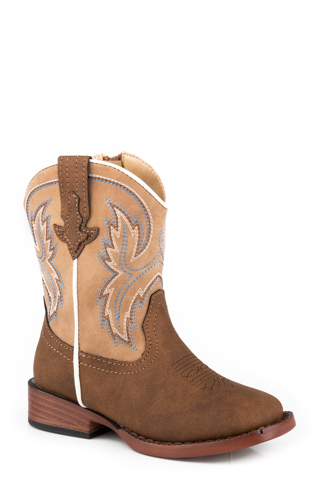 TODDLERS BOYS BROWN VAMP WITH TAN SHAFT