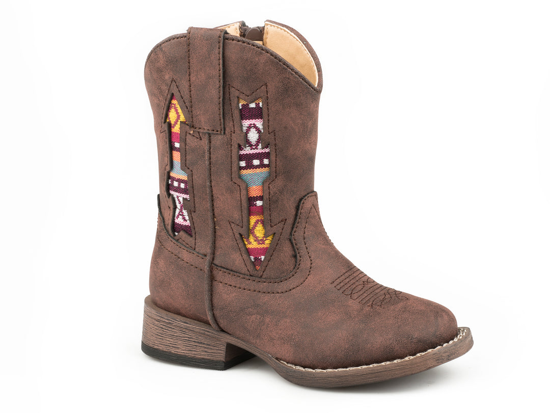 GIRLS TODDLER BROWN VINTAGE VAMP