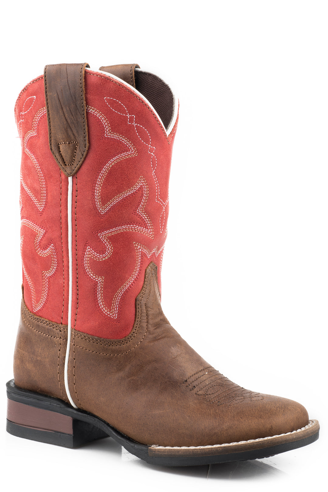LITTLE BOYS DARK TAN LEATHER VAMP