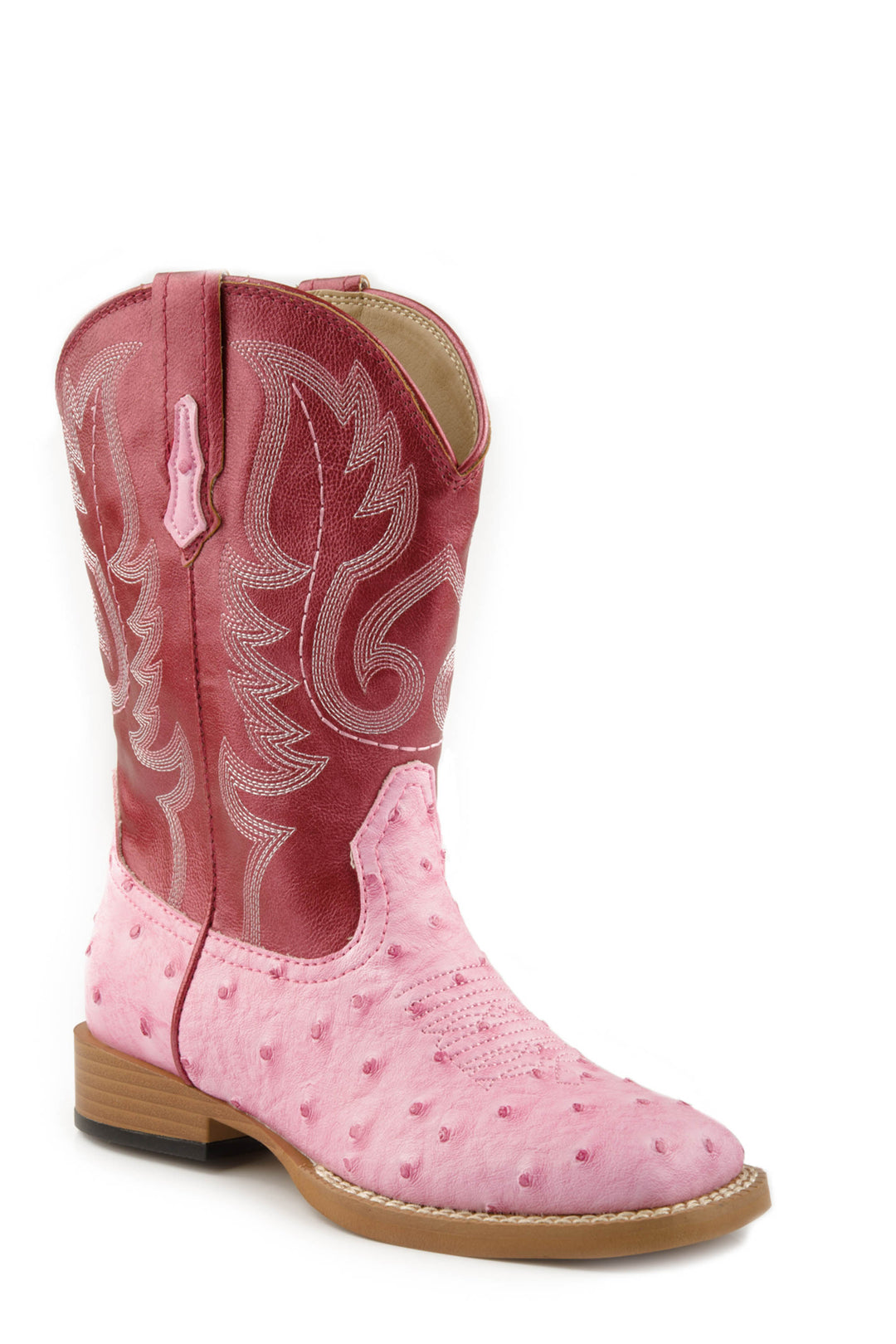 LITTLE GIRLS PINK FAUX LEATHER