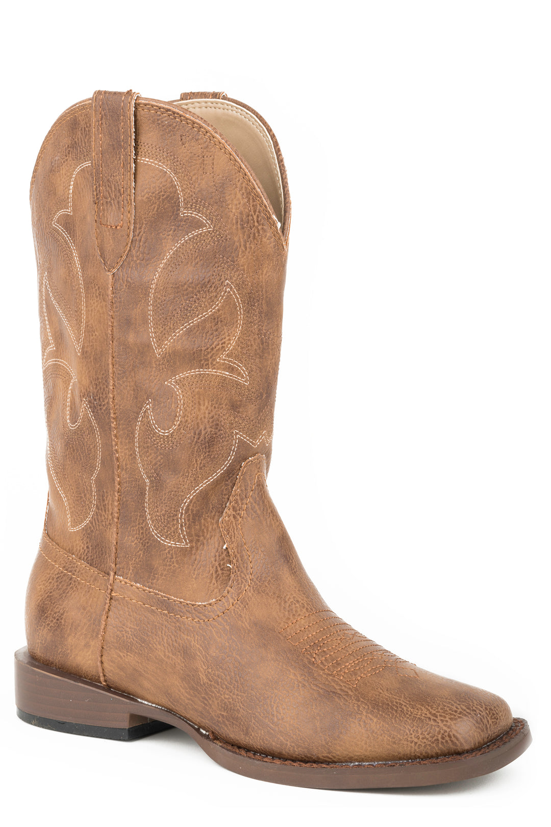 LITTLE BOYS FAUX TAN TUMBLED LEATHER