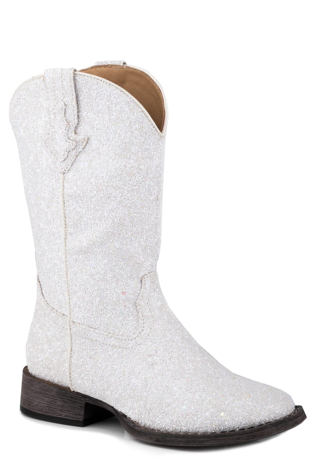 LITTLE GIRLS WHITE GLITTER VAMP