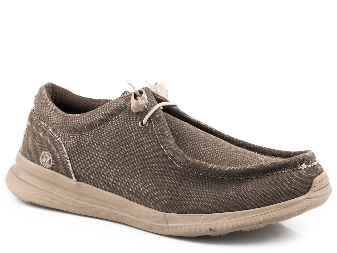 MENS BROWN CANVAS UPPER