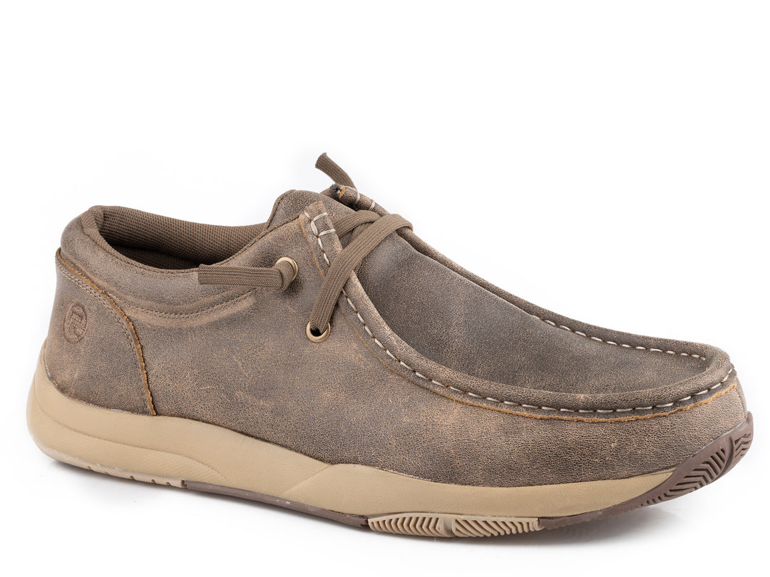 MENS RUSTIC BROWN LEATHER UPPER