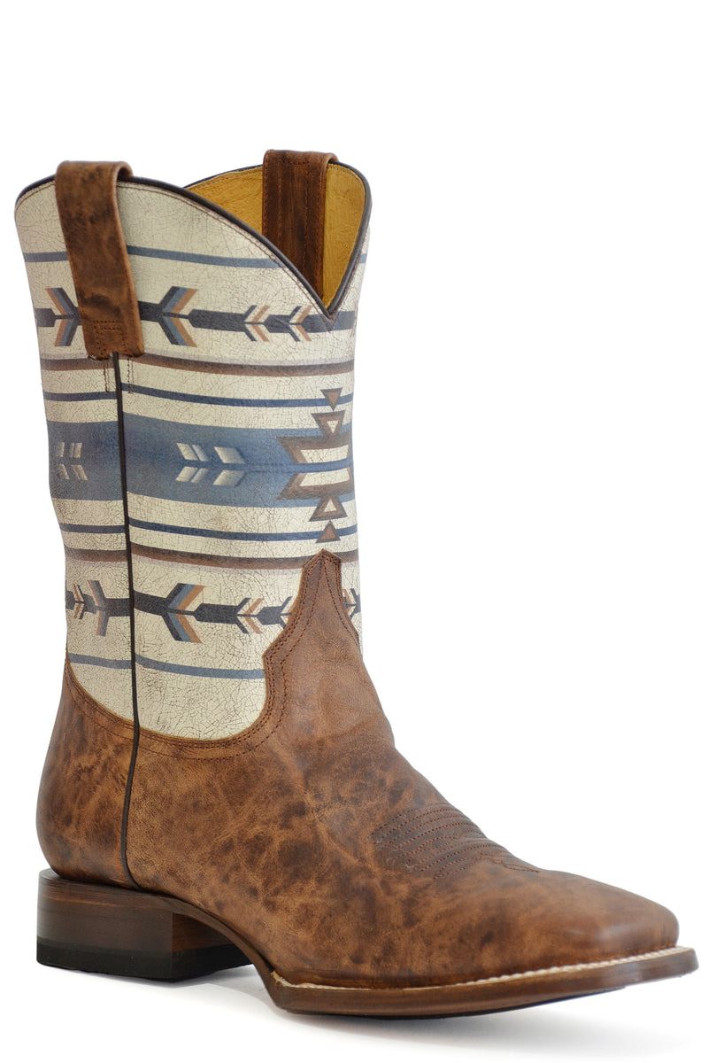 MENS BURNISHED TAN LEATHER VAMP Roper Apparel & Footwear