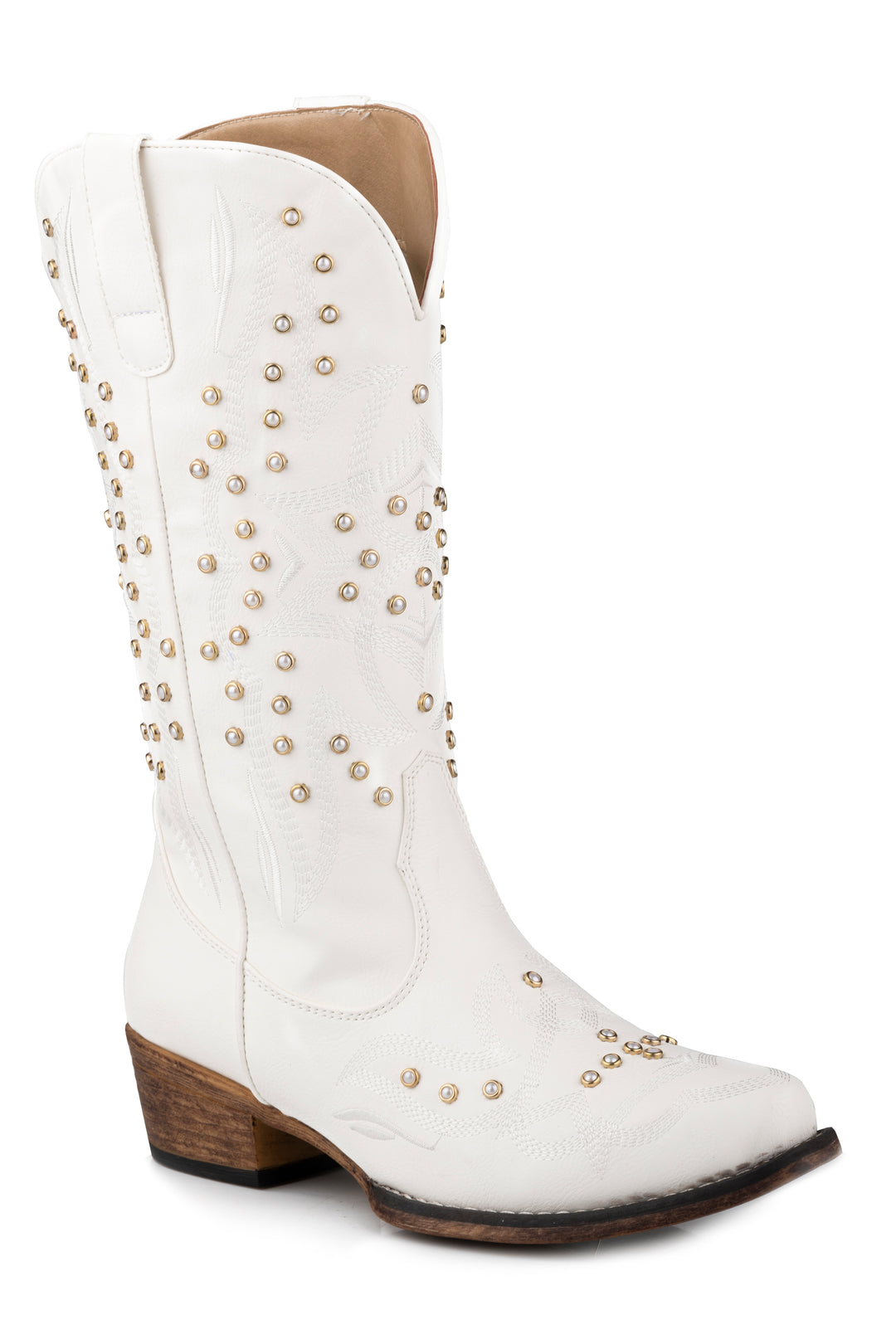 WOMENS VINTAGE WHITE FAUX LEATHER