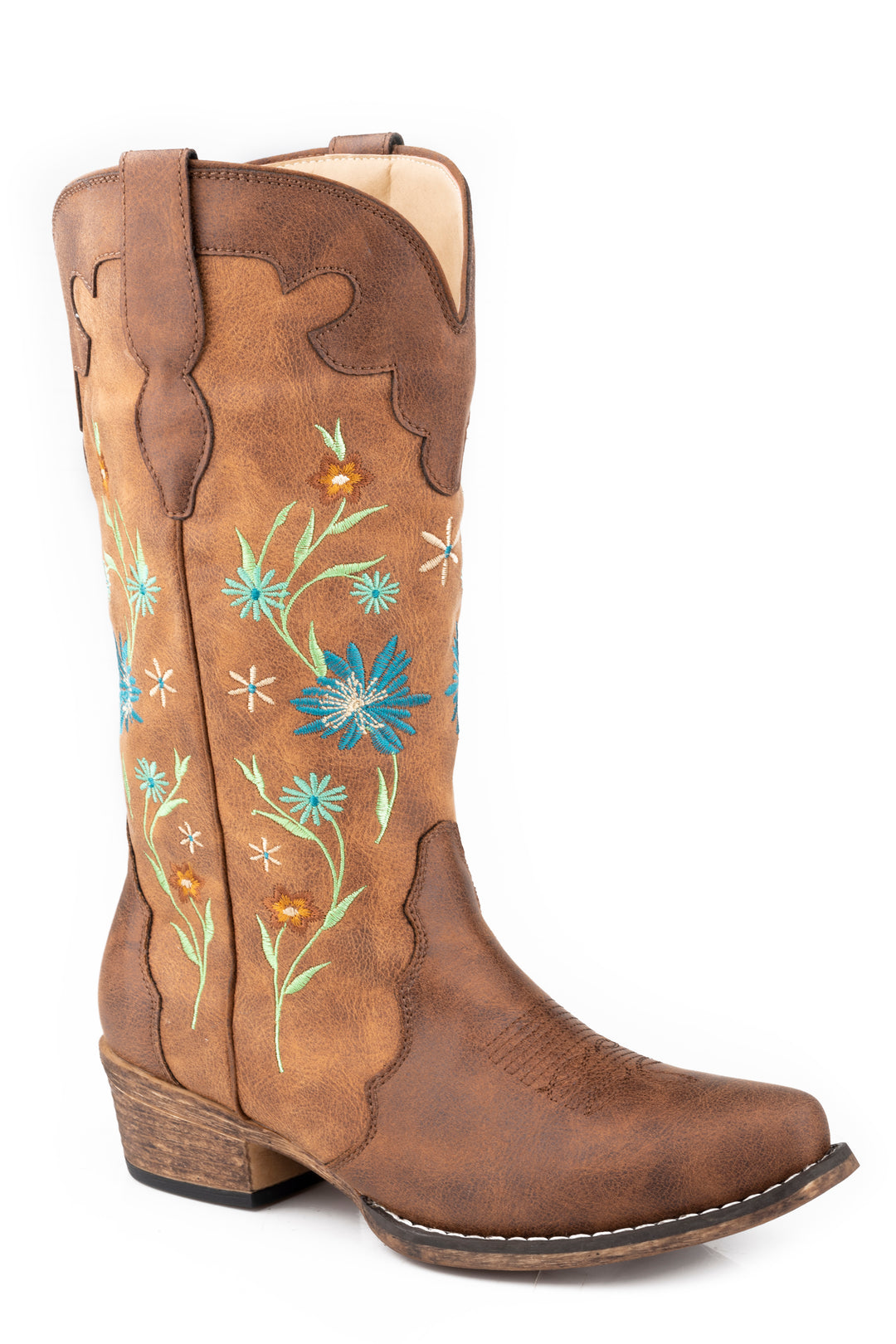 WOMENS VINTAGE BROWN AND TAN UPPER