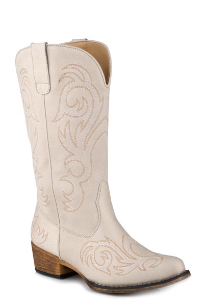 WOMENS CREME VINTAGE FAUX LEATHER