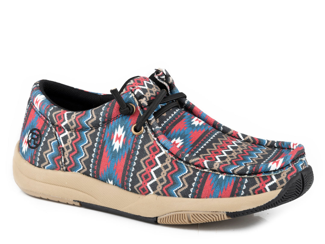 WOMENS MULTI AZTEC PRINTED CANVAS