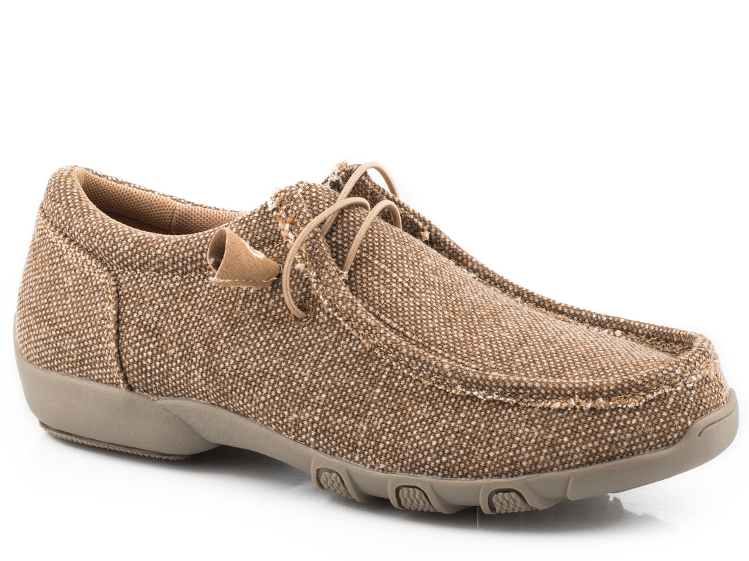 WOMENS TAN CANVAS FABRIC