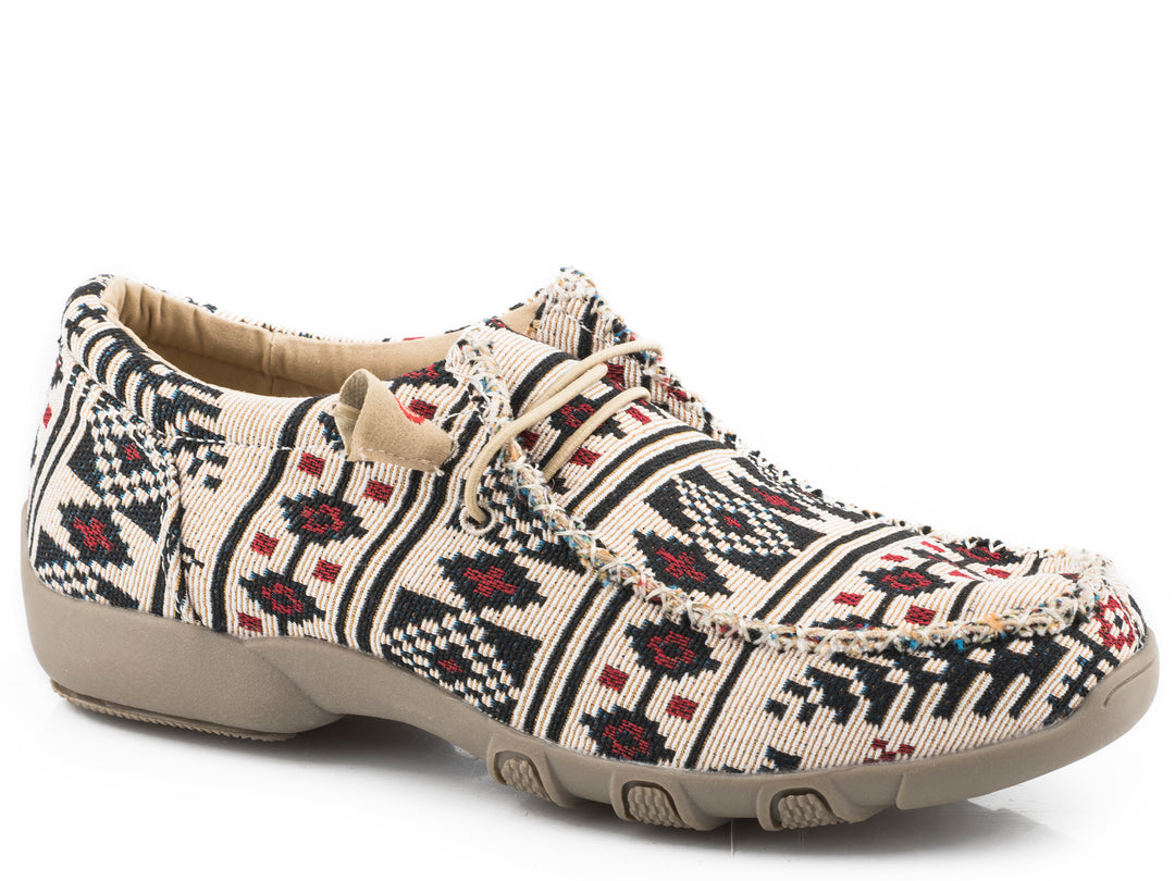 WOMENS TAN AZTEC CANVAS