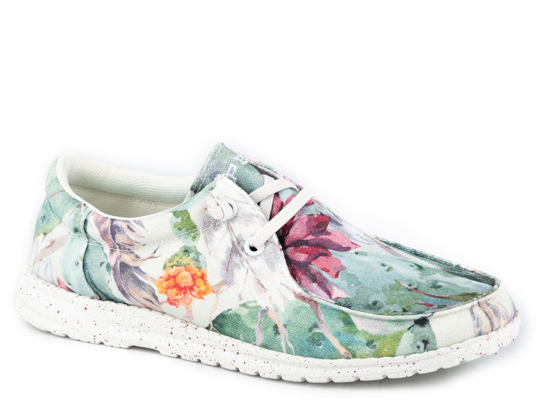 WOMENS MULTI CACTUS PRINTED CANVAS