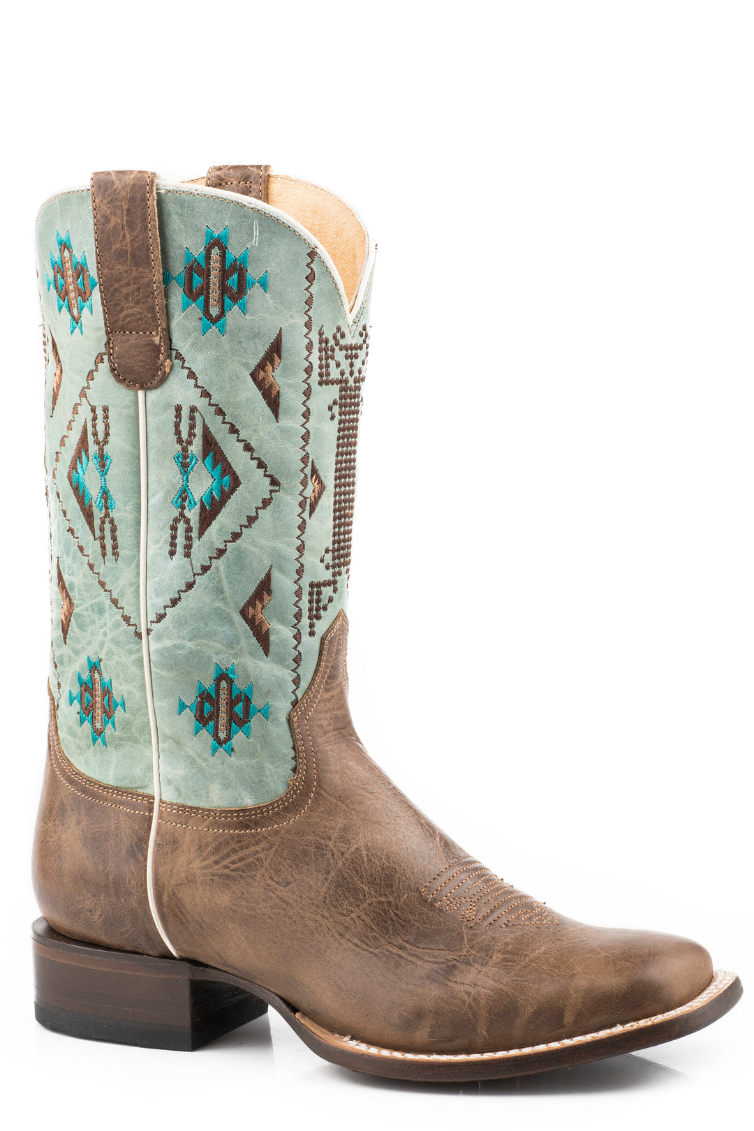 WOMENS BURNISH BROWN LEATHER VAMP