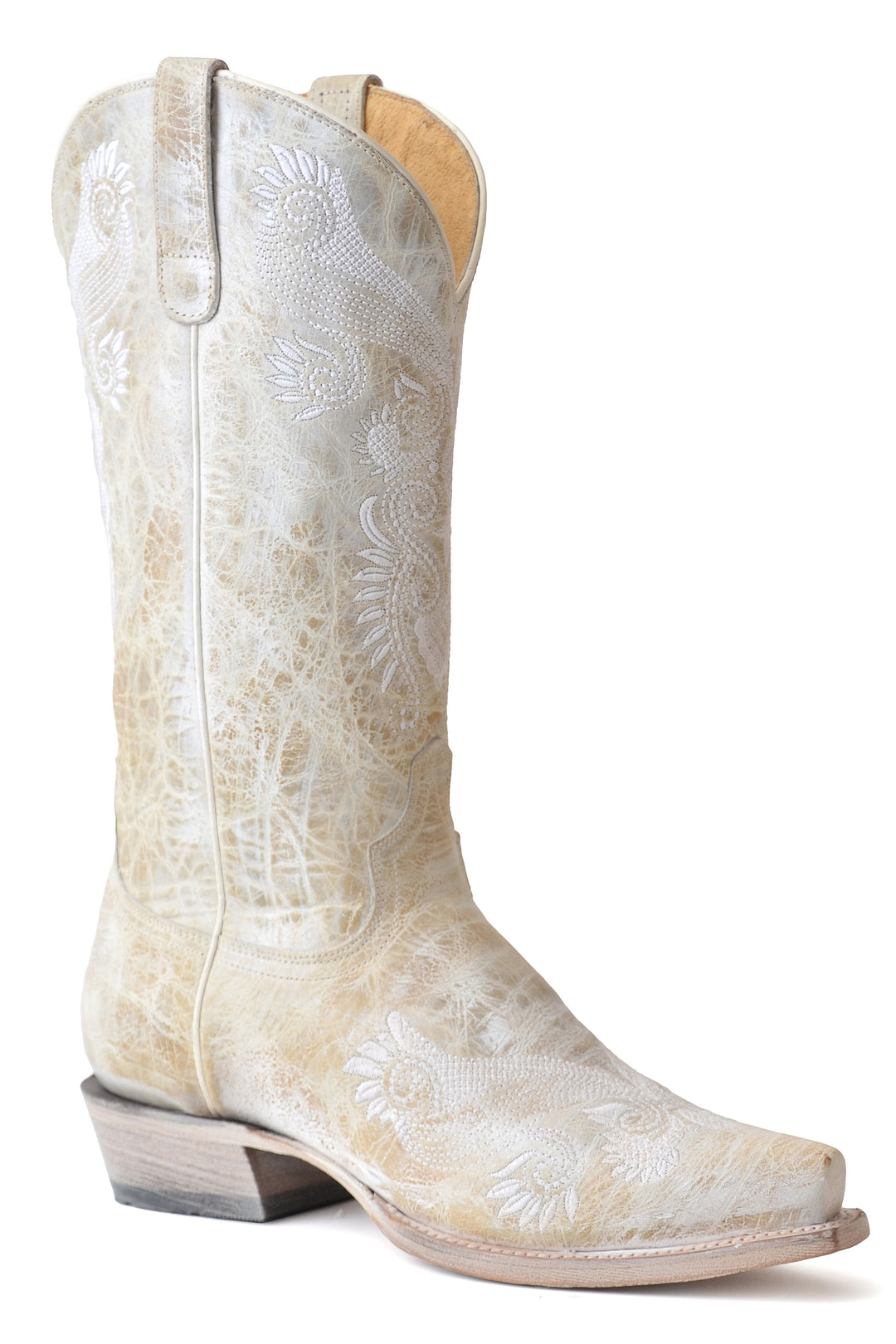 WOMENS VINTAGE WHITE WEDDING BOOT
