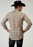 MENS LONG SLEEVE SNAP DESERT PLAID WESTERN SHIRT