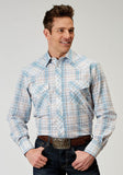 MENS LONG SLEEVE SNAP MULTI PLAID WESTERN SHIRT