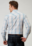 MENS LONG SLEEVE SNAP MULTI PLAID WESTERN SHIRT