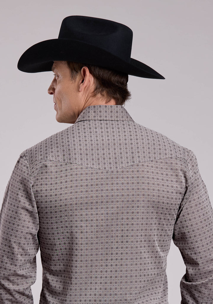 MENS ROPER DOUBLE DIAMONDS LONG SLEEVE SNAP SHIRT
