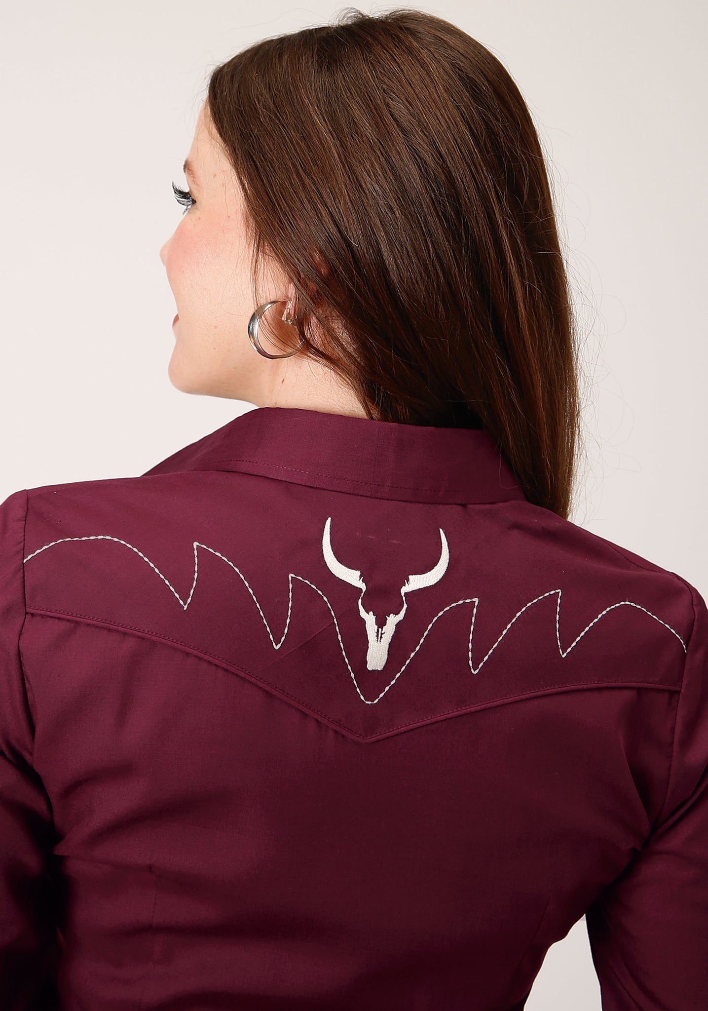 WOMENS LONG SLEEVE SNAP SOLID BROADCLOTH WINE WESTERN SHIRT – Roper Apparel  & Footwear