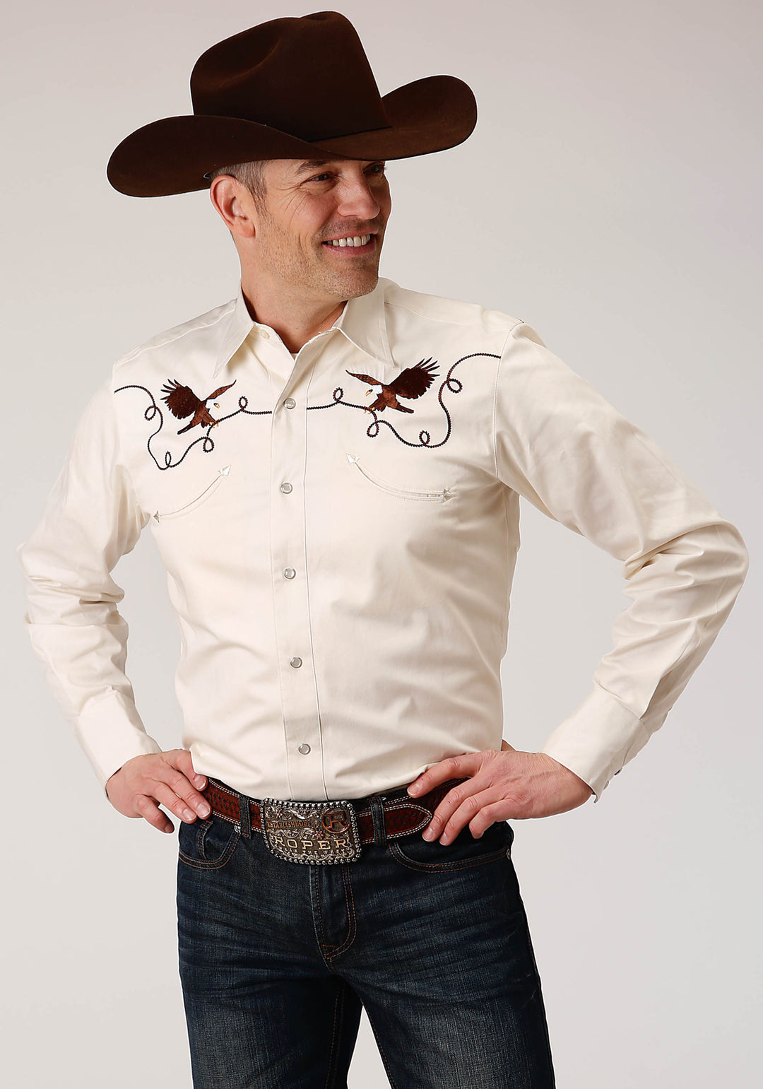 MENS LONG SLEEVE SNAP RETRO SHIRT WESTERN SHIRT