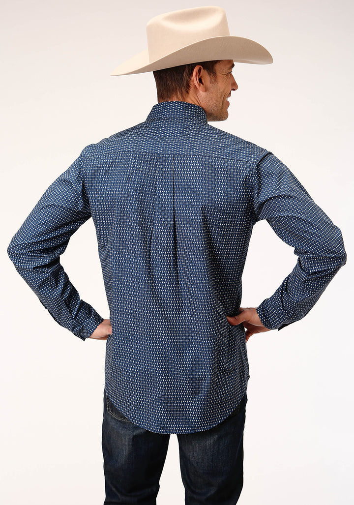 MENS LONG SLEEVE SNAP NORTH SOUTH ARROWS WESTERN SHIRT