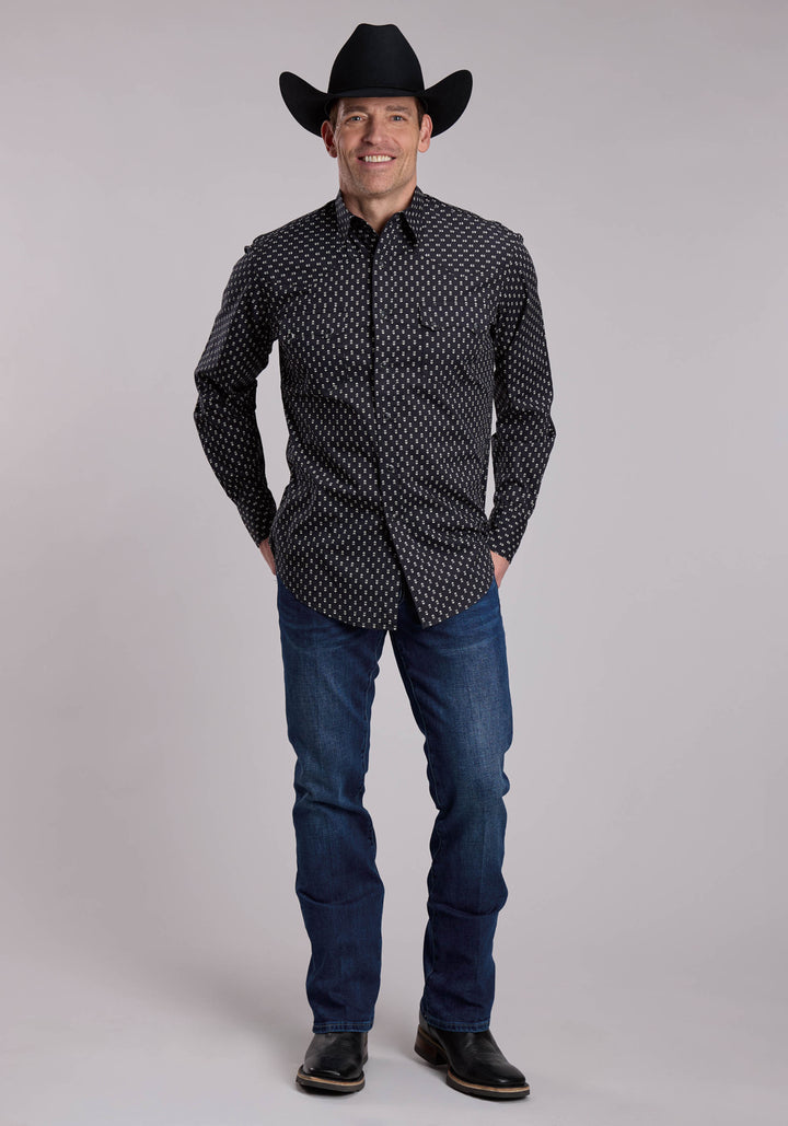 MENS ROPER ARROWS PRINT WESTERN SNAP SHIRT