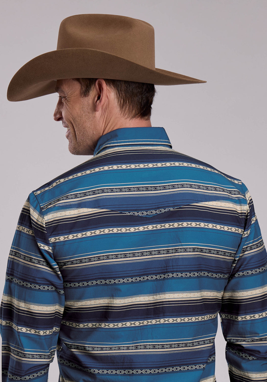 MENS ROPER SERAPE STRIPE WESTERN SNAP SHIRT