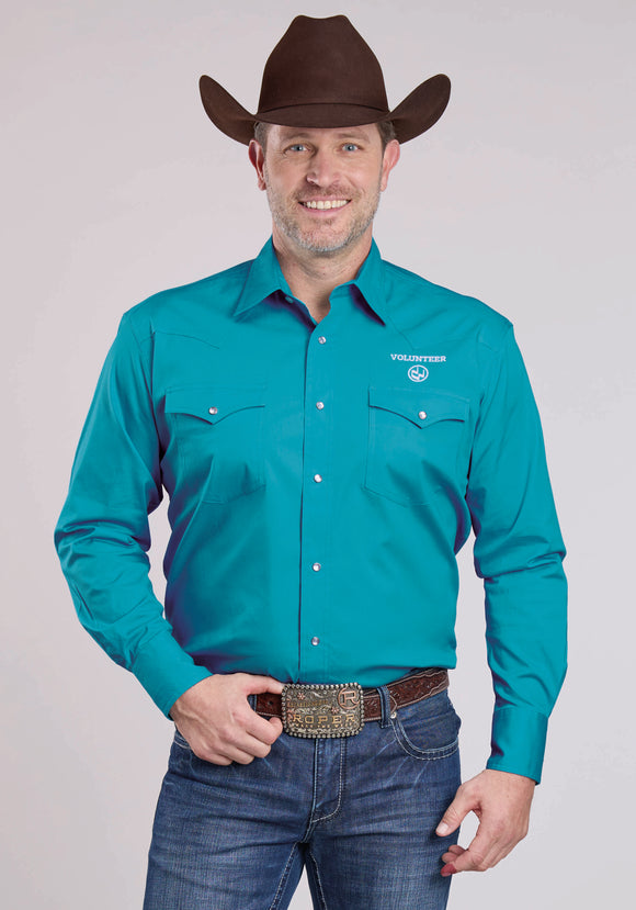 MEN'S LONG SLEEVE SHIRT * SNAP FRONT * 1 POINT BACK YOKE *  1 POINT FRONT YOKES*  2 ONE POINT POCKETS FLAPS * 3 SNAP CUFF* EMBROIDERY DETAIL ON FRONT AND BACK