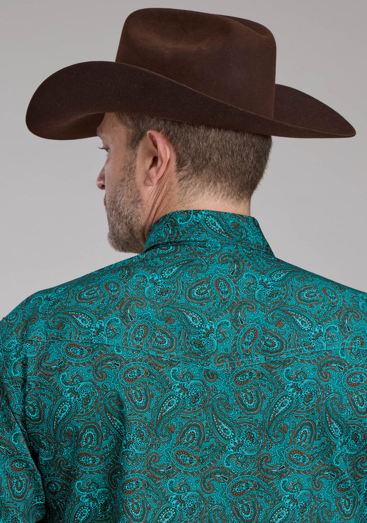 MENS MALLARD PAISLEY LONG SLEEVE SNAP WESTERN SHIRT