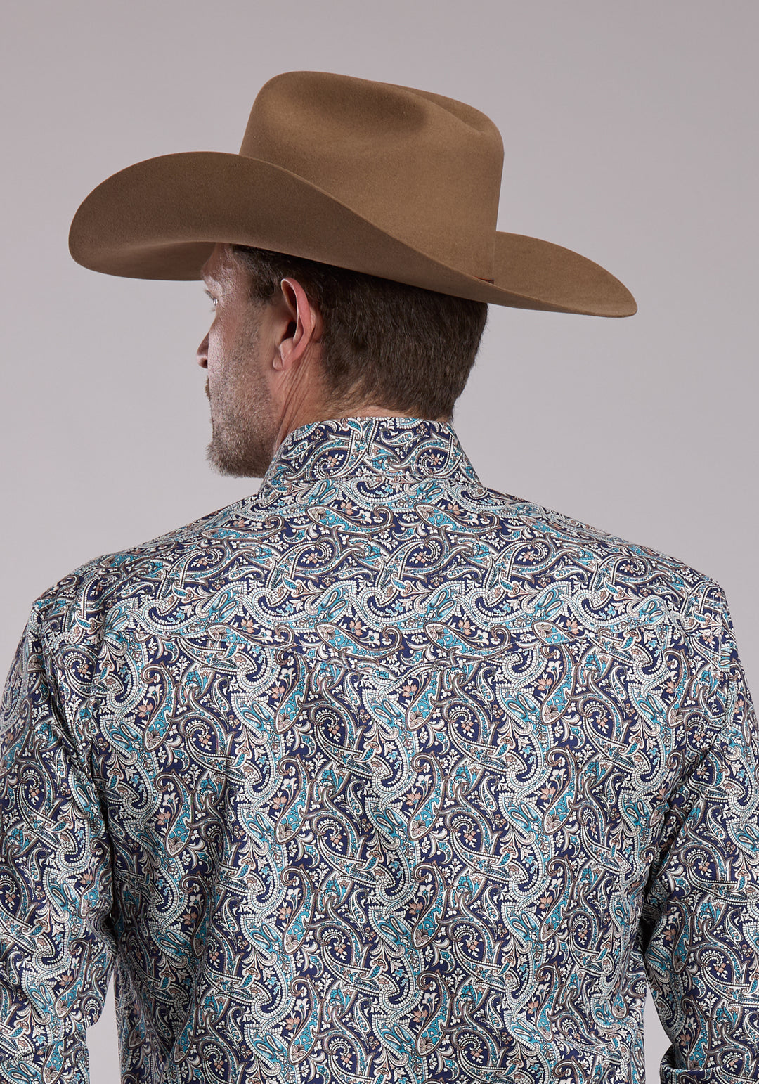MENS ROPER SAGE RIVER PAISLEY WESTERN SNAP SHIRT