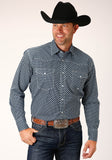 MENS LONG SLEEVE SNAP FOUR LEAF FOULARD WESTERN SHIRT