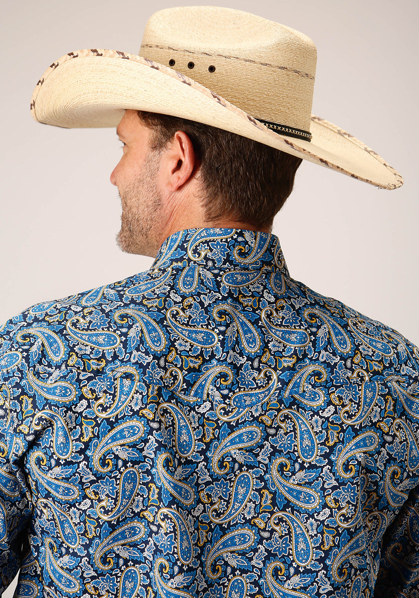 MENS LONG SLEEVE SNAP AMARILLO PAISLEY WESTERN SHIRT – Roper Apparel ...