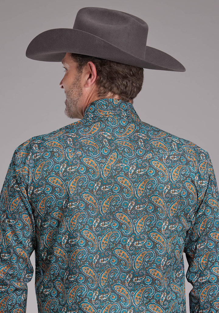 MENS DUSK PAISLEY LONG SLEEVE SNAP WESTERN SHIRT
