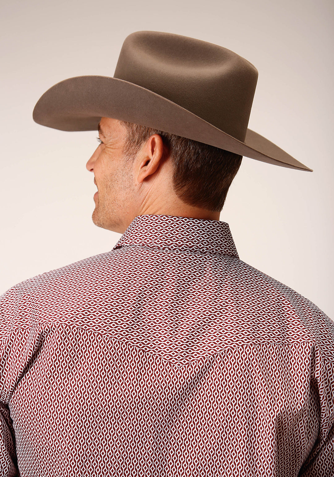 MENS LONG SLEEVE SNAP CLIMBING DIAMOND WESTERN SHIRT