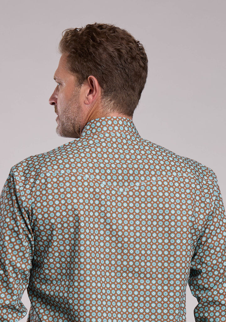 MENS ROPER CANYON FOULARD LONG SLEEVE SNAP SHIRT