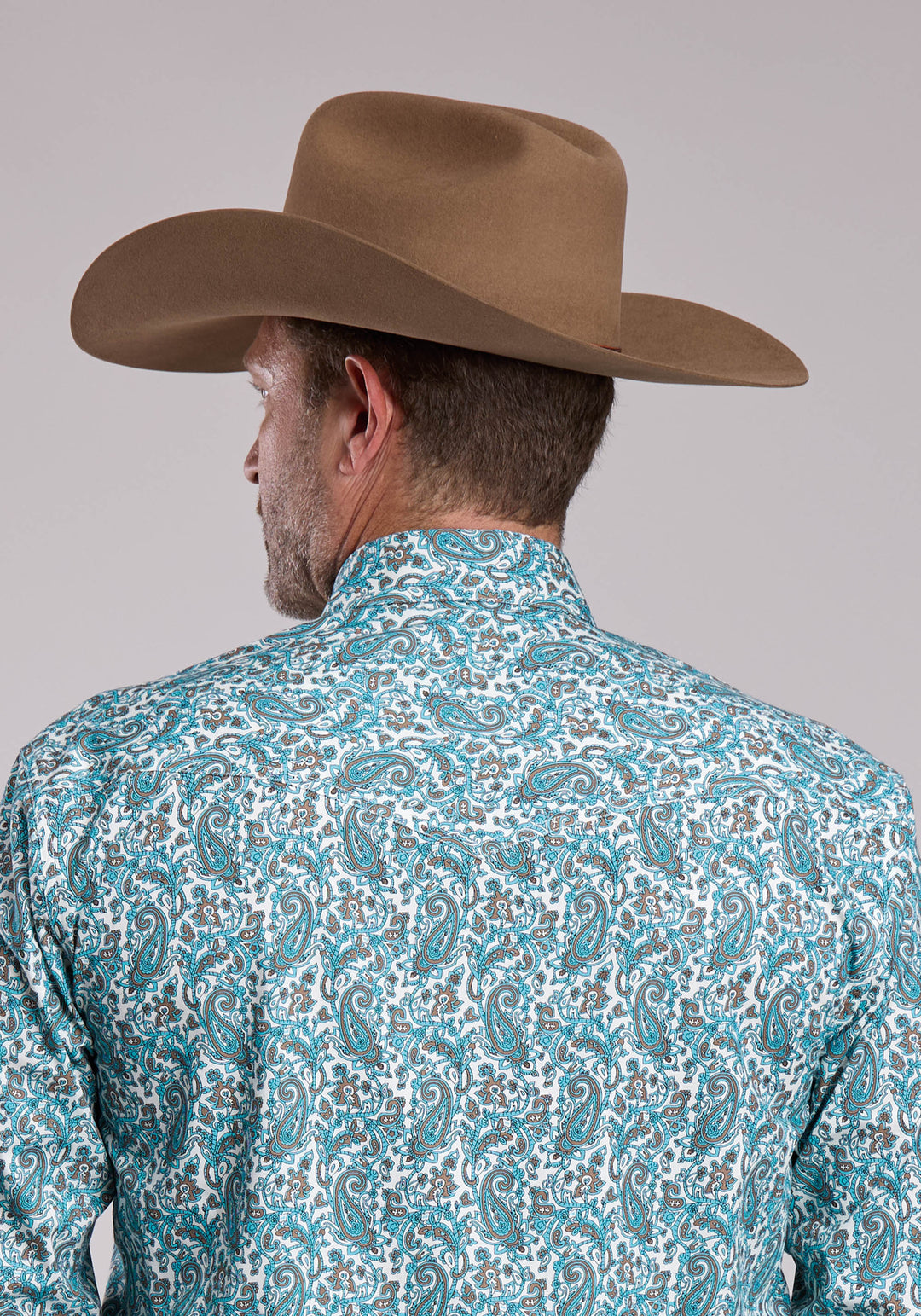 MENS ROPER TRAIL PAISLEY LONG SLEEVE SNAP SHIRT