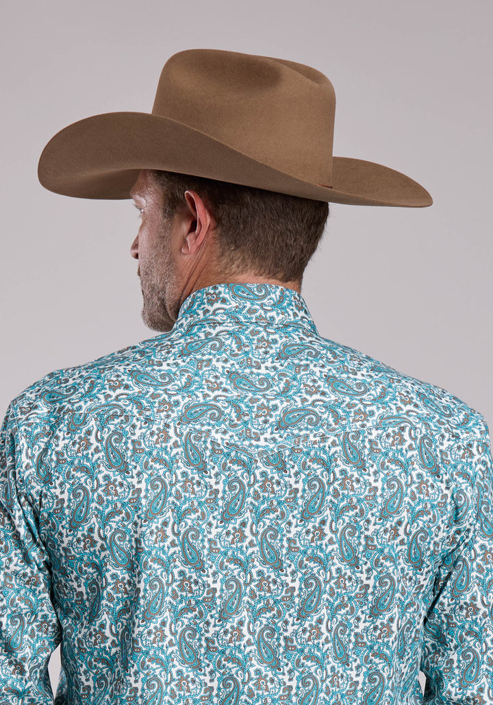 MENS ROPER TRAIL PAISLEY LONG SLEEVE SNAP SHIRT