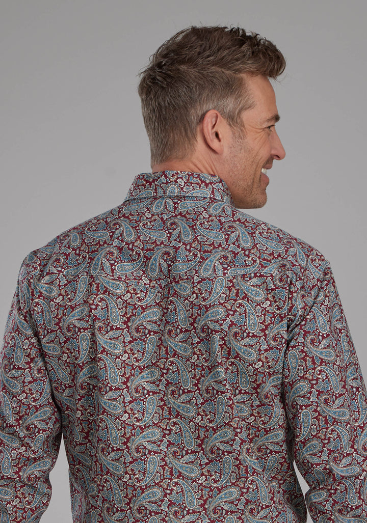 MENS ORCHARD PAISLEY LONG SLEEVE SNAP WESTERN SHIRT