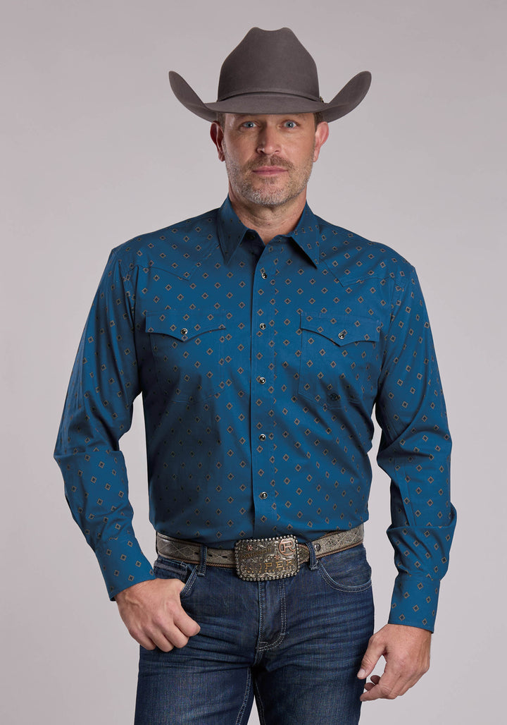 MENS ROPER STRETCH WESTERN SNAP SHIRT