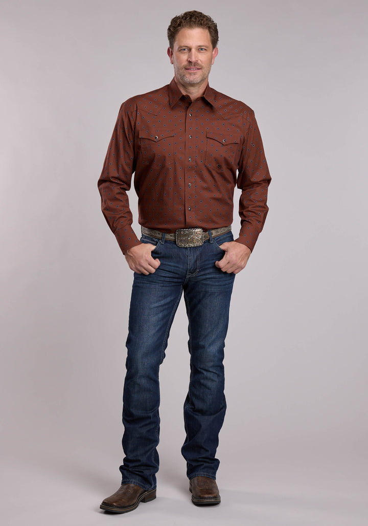 MENS ROPER STRETCH WESTERN SNAP SHIRT