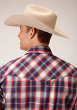 MENS LONG SLEEVE SNAP INDEPENDENCE PLAID WESTERN SHIRT