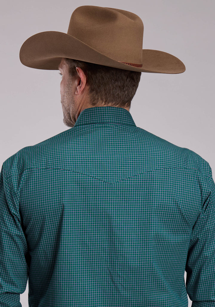 MENS ROPER STRETCH CHECK WESTERN SNAP SHIRT