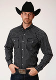 MENS LONG SLEEVE BUTTON CLASSIC FOULARD WESTERN SHIRT