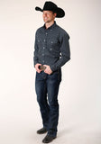 MENS LONG SLEEVE BUTTON NEW STAR FOULARD WESTERN SHIRT