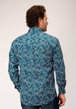 MENS LONG SLEEVE BUTTON CANYON PAISLEY WESTERN SHIRT