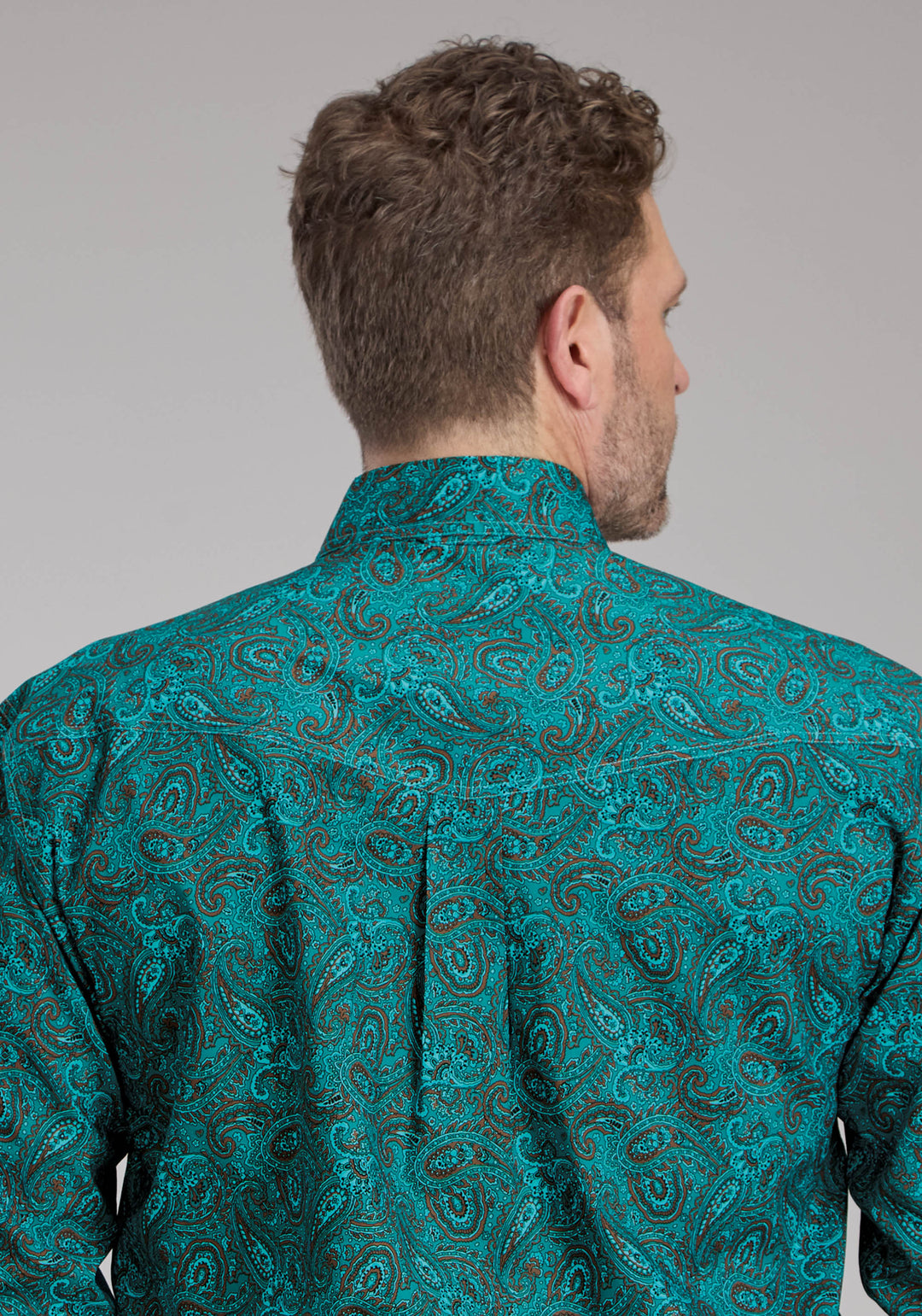 MENS MALLARD PAISLEY LONG SLEEVE BUTTON WESTERN SHIRT