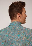 MENS LONG SLEEVE BUTTON SADDLE PAISLEY WESTERN SHIRT